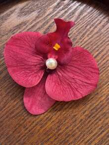 1 pieza Horquilla con flor, mariposa y orquídea simulada, ideal para sesiones de fotos, decoración de fiestas en la playa, elegante y hermoso regalo del Día de San Valentín, pasadores de pelo, accesorios para el cabello, pinzas para el cabello, artículos escolares