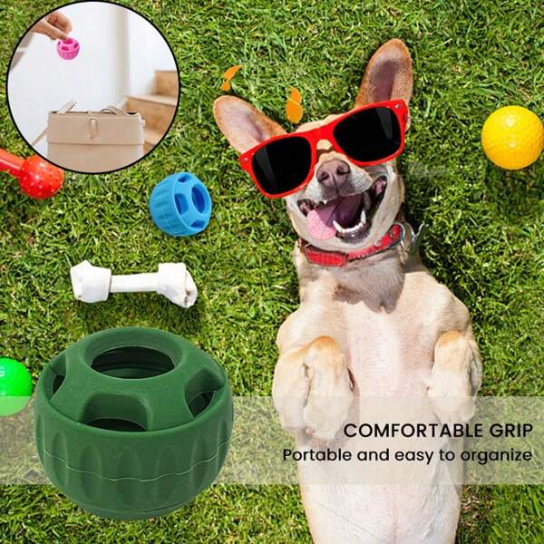 1pc Dog Chew Ball Interactive Toy, Elastic Puppy Biting Ball, Dental Cleaning Silicone Ball, Pet Supplies Accessory
