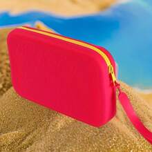 14 colores disponibles, bolsa de cosméticos de silicona lavable de gran capacidad, bolsa de playa, organizador de maquillaje, clutch de playa