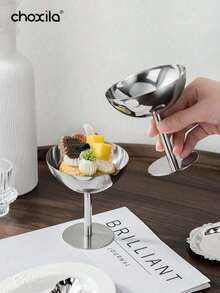 choxila 1 件不锈钢甜点碗 - 多功能盛装杯，适用于冰淇淋/酸奶/水果沙拉，优雅派对和节日菜肴，适合家庭聚会 - 甜點碗 - 查看 11