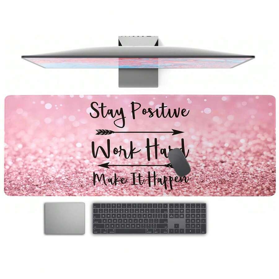 精准表面，激励型加长游戏鼠标垫 - 防滑，仿皮桌面垫，适用于学生和办公室，学习用品，返校季桌面配件，办公用品，办公桌配件，鼠标垫，桌面鼠标垫 - 彩色 - 查看 1