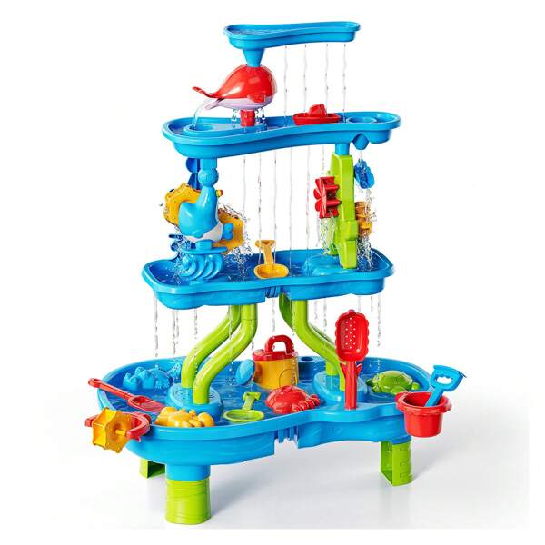 Wasserspieltisch Sand Wasser Spielzeug für Outdoor Hinterhof Wasserspielzeug für Kinder