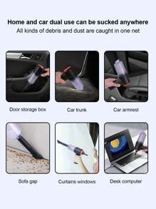 1 pièce Aspirateur de voiture sans fil Aspirateur portable mini sans fil pour voiture et maison Aspirateur sans fil haute aspiration Sèche-cheveux pour animaux de compagnie Aspirateur sans fil portable Souffler et aspirer Aspirateur multifonction (style aléatoire)