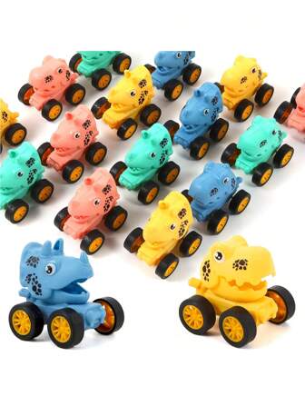 12Pcs Dinosaur Pull Back Cars Set For Kids Toddlers, Bulk Mini Racing Vehicles Toys Party Favors, Pinata Fillers, Goodie Bag Stuffers, Classroom Prizes For Boys Girls