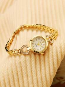 LIANDU LIANDU 1 New Fashion Golden Bracelet Women's Watch, Ornate,Vintage Luxury, Fashion Simple, Elegant Light Luxury, Elegant Hundred Women's Quartz Watch Suitable For Daily Wear And Best Holiday Gifts