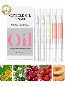 coscelia 1/5/8/16PCS 5ML Nail Cuticle Oil Nail Nutrient Oil Nutrient Pen Set, Dead Skin Remover Repair Tool, Nail Strengthener Enhances Nail Health & Gloss Nail Supplies For Manicure Art Salon Daily Usage
