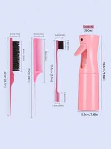 4-teiliges Sprühwasser-Pflegepinsel-Set, 3 flache Bürsten mit 1 elektrischer Borsten-Bürste, 1 Rückkamm, ideal zum Glätten von Babyhaar, Haarstyling, Haarzubehör, Haarstyling-Set, Haarwerkzeug-Set