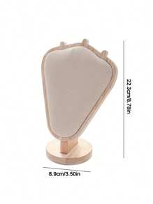 1 件橡胶木高档天鹅绒木制珠宝展示架,垂直项链架,耳环架收纳架女士收纳整理器旅行必需品返校宿舍收纳秋季装饰 - 彩色 - 查看 21