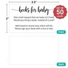 20/50pcs Baby Shower Invitation Cards, 3.5x2" White, Baby Bathing Invitation Inserts, Book Instead Of Cards For Gift Request, Baby Shower Invitation Cards, Gender Reveal Party, Birthday Party - White - View 6