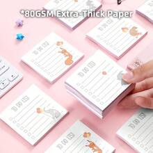 Cute Animal 1/4 Packs 3x3 Inch Sticky Notes Set, Animal Adorable Cartoon Memo Pads With High-Adhesive, Post Reusable Tearable It Notes For Journal Planners Office School Home, Bulk Cute Stationery Gift School Supplies, Back To School - Multicolor - View 4