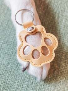 1pc Commemorative Leather Pet Hair Keepsake Bag - Multipurpose Portable Keychain, Suitable For Cats And Dogs, Pet Memorial Hair Storage Box