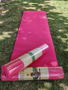 Esterilla de yoga bicolor, parte frontal suave y resiliente, parte trasera antideslizante, esterilla de fitness para pilates, almohadilla de picnic al aire libre, hecha de TPE, inodora, resistente, adecuada para mujeres, esterilla de entrenamiento en casa - Multicolor - Ver 7