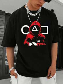 Men T-Shirts - 黑色 - 查看 2