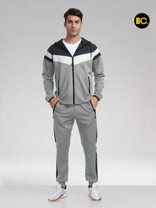 BIG CITY Pants Deportivo Tricot Para Hombre Conjunto Deportivo Moda Combinado - Gris - Ver 5