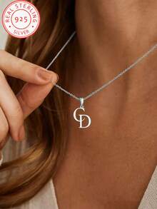 A Piece Of 925 Silver Custom Personalized English Name, Fashionable And Simple Personalized Necklace Pendant, Suitable For Going Out And Travel Wear Fashion Jewelry