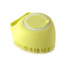 Bath Brush Scrubber Soft Silicone Pet Shower Grooming Shampoo Massage Dispenser For Short Long Haired Dogs And Cats
