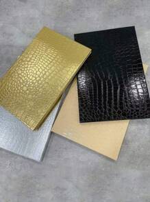 1pc Nail Color Card Display Book, Crocodile Pattern Color Card Book, PU Color Card Book, Nail Gel Display Book, Built-In Color Card Book.