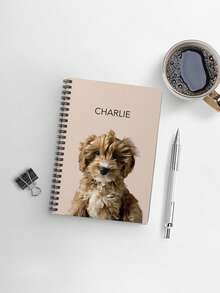 Cuaderno de espiral con foto personalizada de mascota, libro de escritura personalizado con perro y gato, cuaderno con portada personalizada, regalo para amantes de las mascotas, libro de anillas, cuaderno de viaje con cara de mascota, útiles escolares, multiusos, ornamental, reutilizable, moderno, colorido, lindo, vintage, de dibujos animados, kawaii, personalizado, único, para trabajadores, clientes, estudiantes, para negocios/trabajo/oficina, para la escuela, suministros de regalo de Navidad - Multicolor - Ver 6