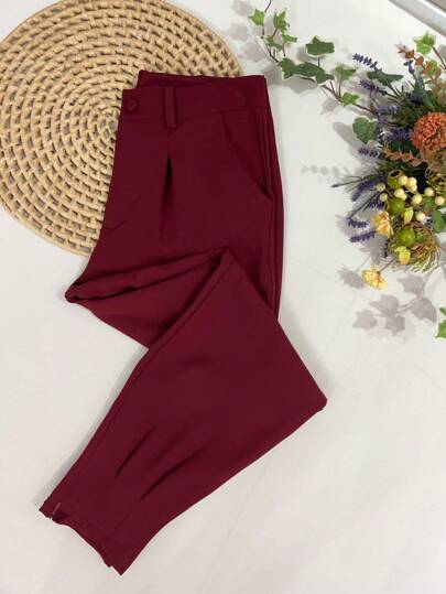 Sullyn_modas Calça alfaiaria com zíper na barra