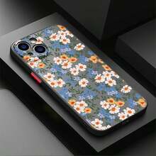 Funda protectora mate para 16 15 Pro 14 Plus 13 12 11, funda de alta calidad 11Pro 12Pro 13Pro, funda a prueba de golpes 14Pro 15Pro 16Pro con patrón natural - Colores mixtos - Ver 2