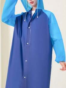 1 件女式全长连帽雨衣，一体式设计，适用于摩托车/自行车雨披，成人户外雨衣 - 彩色 - 查看 14