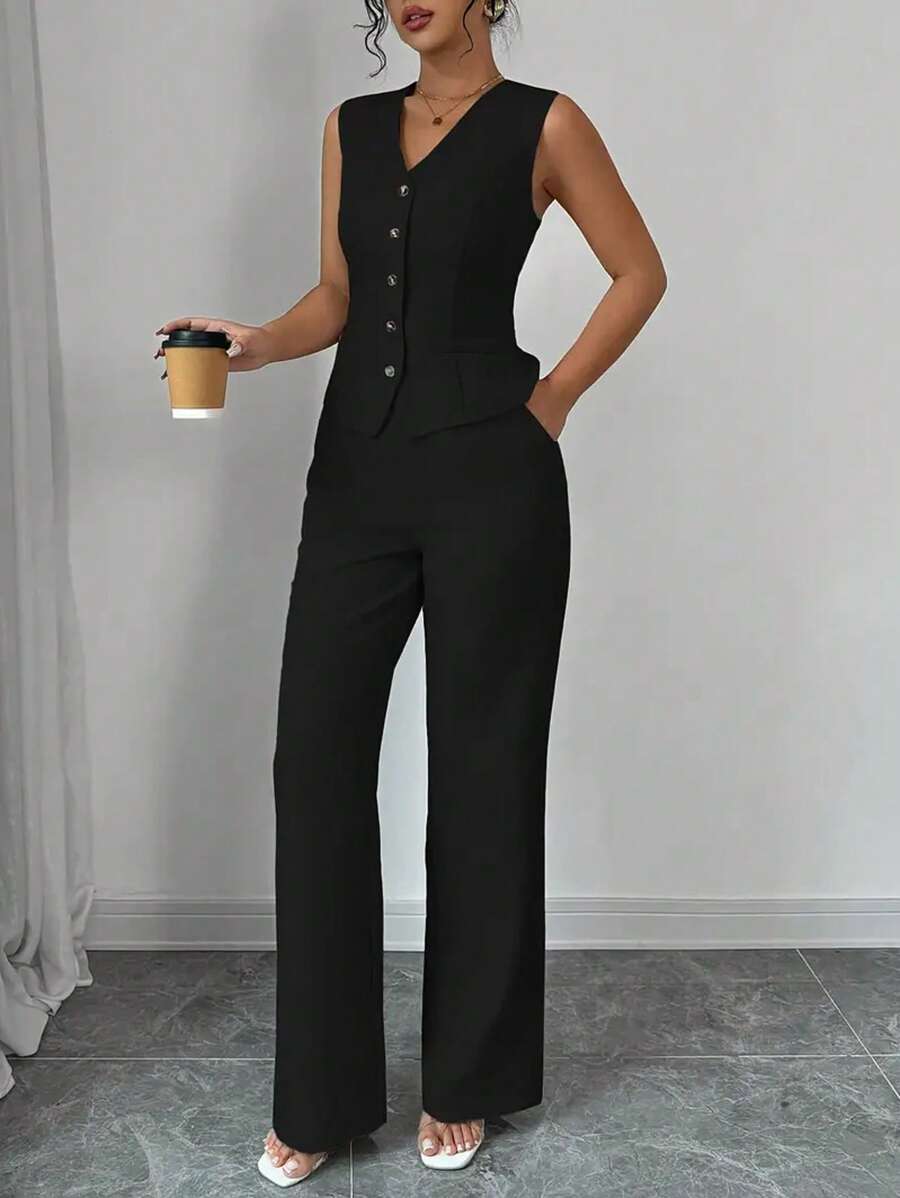 Women's Elegant Casual Fashion Office Commute Business Suit Waistcoat