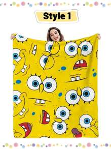 SPONGEBOB Spongebob SquarePants Bath Towel Digital Print Comfortable And Soft SpongeBob SquarePants Cartoon Towel