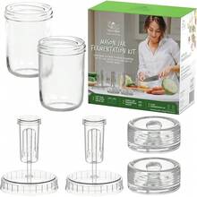 New  Ferment Kit - 2 Fermenting Mason Jars, 2 Fermentation Weights & 2 Fermenting Lids - Bildfarbe - View 1