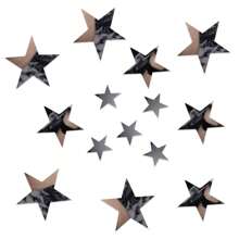 40 piezas Pegatinas de pared de espejo acrílico con forma de estrellas, pegatinas de arte con adhesivo para decoración de pared de bebé, habitación de niños, hogar, manualidades DIY