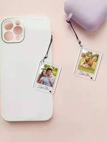 1pc Customized Photo Keychain & Phone Charm, Personalized Photo And Text Phone Pendant, Sentimental Design Phone Lanyard, Acrylic Material, Compact And Portable, Can Be Hung On Phone Case, Keys, Bags - Multicolor - View 6