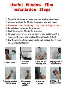 1pc Rose Flower Static Sticker, PVC Colorful Sunlight Glass Film, Double-Sided Visible UV Colored Spray Painting Window Film, Provides Shading, Can Be Cut, Combined, Removable Colored Static Adsorption Sticker, Suitable For Home, Kitchen, Office, Shop Window Decoration, Sliding Door, Bathroom Decoration Stickers Kitchen Decor - Multicolor - View 6