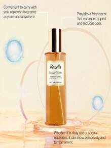 Roxelis 1 Bottle 100ml Coconut Vanilla Fragrance Mist, Air Freshener, Portable Fragrance Spray, Refreshes Air, Long-Lasting Scent, Suitable For Living Room, Bathroom, Hotel, Christmas, Valentine's Day Gift