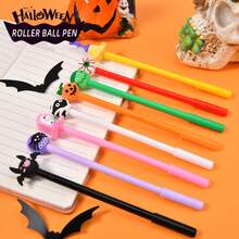 24支/12支卡通凝胶笔，万圣节礼物，学生奖品，书写工具，水性笔，可爱造型签名笔，学校用品，返校 - 彩色 - 查看 4
