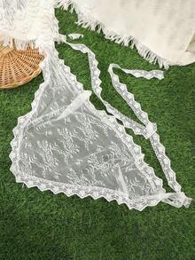 1 件套发巾，头巾，复古蕾丝针织女士头带，女孩头巾，秋冬女士头饰，适合度假装扮 - 彩色 - 查看 12