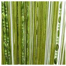 100cmX200cm Decorative Door String Curtain Beads Wall Panel Fringe Window Room Divider Blind For Wedding Coffee House Parts Door Divider Beads Tassel Screen Decoration (Colorfull 25) - 草綠色 - 查看 2