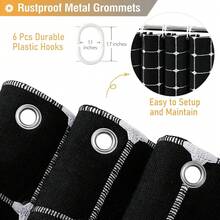 Farmhouse Shower Curtain, Linen Rustic Heavy Duty Fabric Shower Curtain Set With Tassel, Water Repellent, Bohemian Vintage Country Thick Cloth Shower Curtains For Bathroom, Sage Green, 72x72 - Black and White - View 4