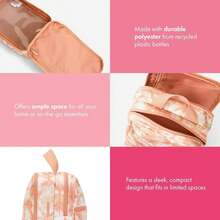 THIRTY-ONE Gifts Modern Toiletry Bag, Small Toiletry Travel Bag For Makeup And Bathroom Essentials, Rosedust Shibori - Rosedust Shibori - View 3