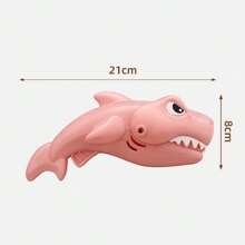 1pc Shark Themed Bath Toy Set - Interactive Educational Bath Toy With Random Colors, Creative Designs, And Fun Feeding Action, Suitable For Infant & Toddler Bathing