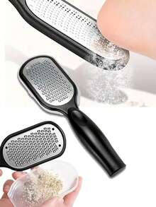 Foot File, Removes Calluses On Heels, Professional Foot Care Stainless Steel Foot File, Suitable For Dry And Wet Use. Foot Scrubber, Removes Dead Skin, Calluses, Scrapes Dead Skin On Soles.