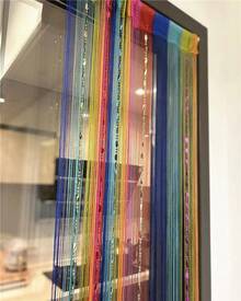 100cmX200cm Decorative Door String Curtain Beads Wall Panel Fringe Window Room Divider Blind For Wedding Coffee House Parts Door Divider Beads Tassel Screen Decoration (Colorfull 25) - 粉色 - 查看 11