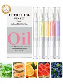 coscelia 1/5/8/16PCS 5ML Nail Cuticle Oil Nail Nutrient Oil Nutrient Pen Set, Dead Skin Remover Repair Tool, Nail Strengthener Enhances Nail Health & Gloss Nail Supplies For Manicure Art Salon Daily Usage