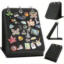 Soporte de exposición de alfileres, organizador de broches, páginas de exhibición de alfileres esmaltados para almacenar talla grande de 240 alfileres, accesorio de almacenamiento y organización de colección de alfileres con 3 carpetas y 5 páginas (sin incluir accesorios) para mujer, esenciales de viaje, vuelta al colegio, dormitorio