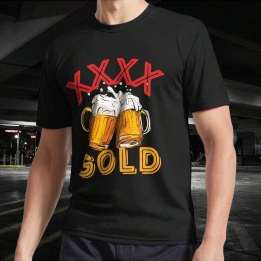 XXXX Gold Australian Beer Active T-Shirt Funny Size S To 5XL As Gift - Black - View 1