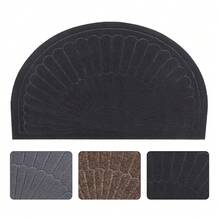 Half Circle Doormat Indoor Half Round Door Mats Outdoor Rubber Entryway Half Moon Rug Inside Welcome Front Door Mat Indoor - Multicolor - View 2