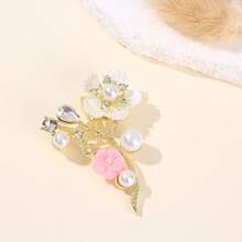 1 pieza Broche de esmalte de estilo punk en talla grande, con forma asimétrica y decoración de rhinestones - Accesorio de moda único para mujeres, perfecto para añadir encanto a cualquier atuendo, pieza personalizada | Decoración de estilo punk | Mochila de artesanía exquisita para la escuela