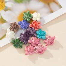 5/10pcs Multi-Style Ocean Series Beads, Fashion Decorative Beads Include Fish, Seashell, Lantern, Turtle, Ceramic Beads For DIY Jewelry