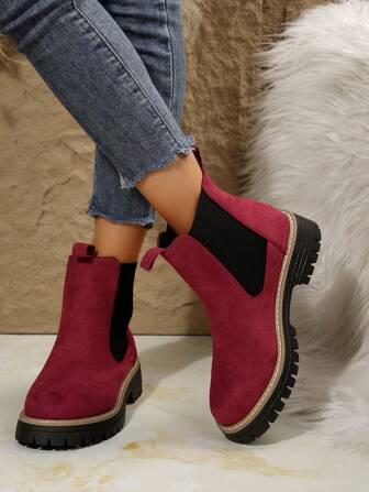 Fall/Winter 2025 Women's Ankle Boots And Short Boots, Pull-On Flat Shoes, Black Boots, Ladies Shoes, New Casual Short Boots, Low Heel Boots