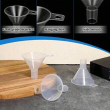 10个5.5厘米透明漏斗，实验室液体转移，便携式透明，适用于香水和香料灌装