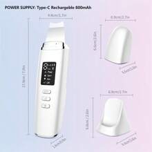 Electric Pore Cleaner, Blackhead Remover Tool For Facial And Nose, Ultrasonic Exfoliation Device, Portable USB Rechargeable Home Beauty Instrument