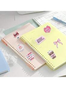 50pcs Book Lover-Themed Pink Stickers For Luggage, Phone Case, Tablet, Cartoon, School Supplies,Back To School - Multicolor F - View 7